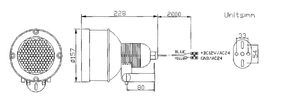 Illuminatore IR LED Fino a 80 Metri IP66 - 8 Led 42U